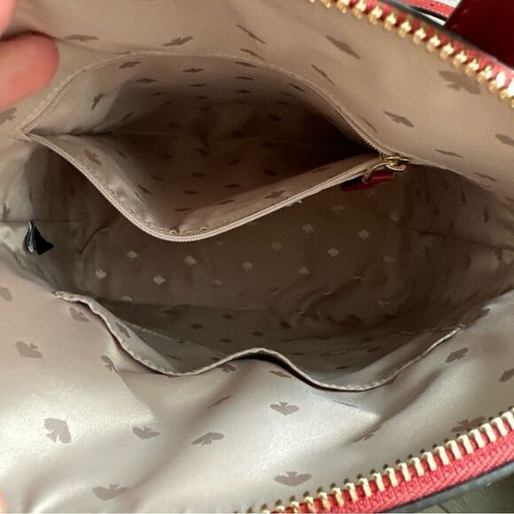 kate spade new york "staci" dome backpack saffiono leather red Curran - Picture 7 of 8